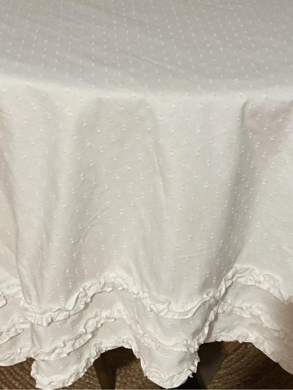 Simply Shabby Chic Crisp White Dotted Swiss Panel